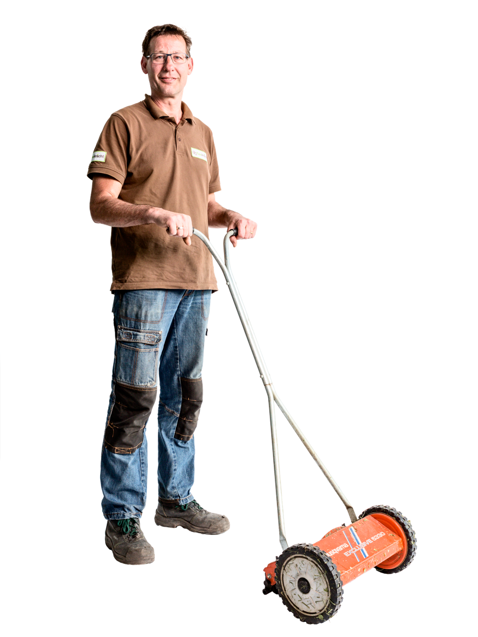 Uitzendkracht hovenier aan het werk
